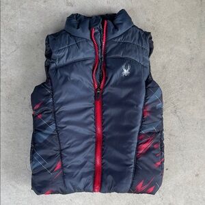 Spyder Gray and Crimson Puffer Vest